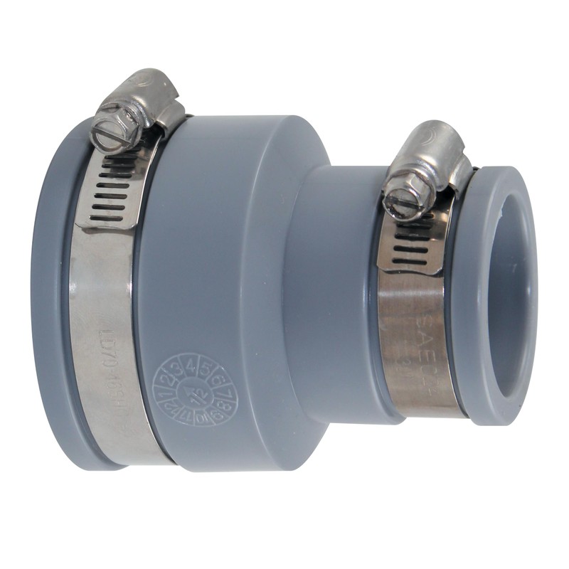 Réduction de jonction souple pour évacuation PVC/multi-matériaux pour tube Ø50/56-30/36