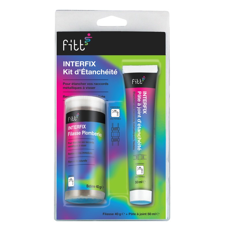 Kit d'étanchéité filasse 40g + pâte à joint 50ml