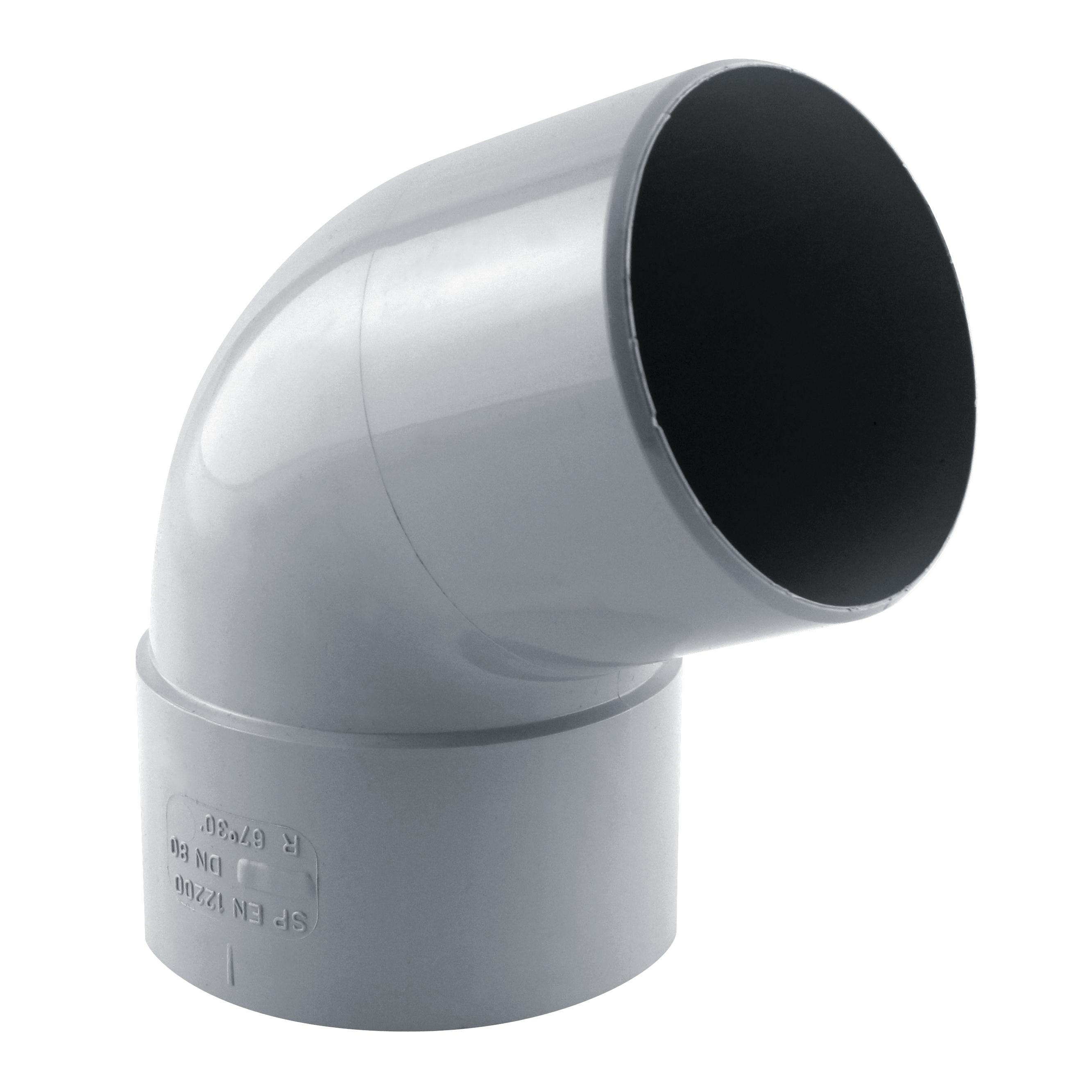 COUDE MxF 67°30 D80 3.2MM GRIS GOUTTIERE