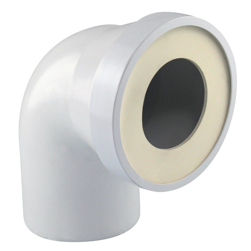 Pipe WC PVC Ø100 courte coudée mâle