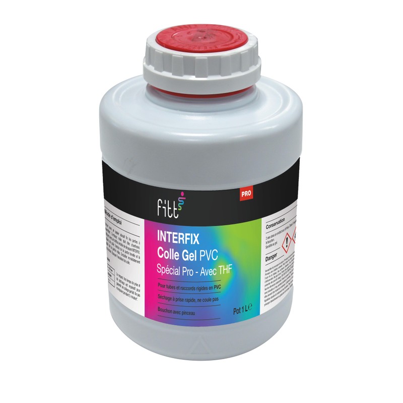 Colle PVC conforme réseau alimentation EF en PVC pression et évacuations gel pot 1L