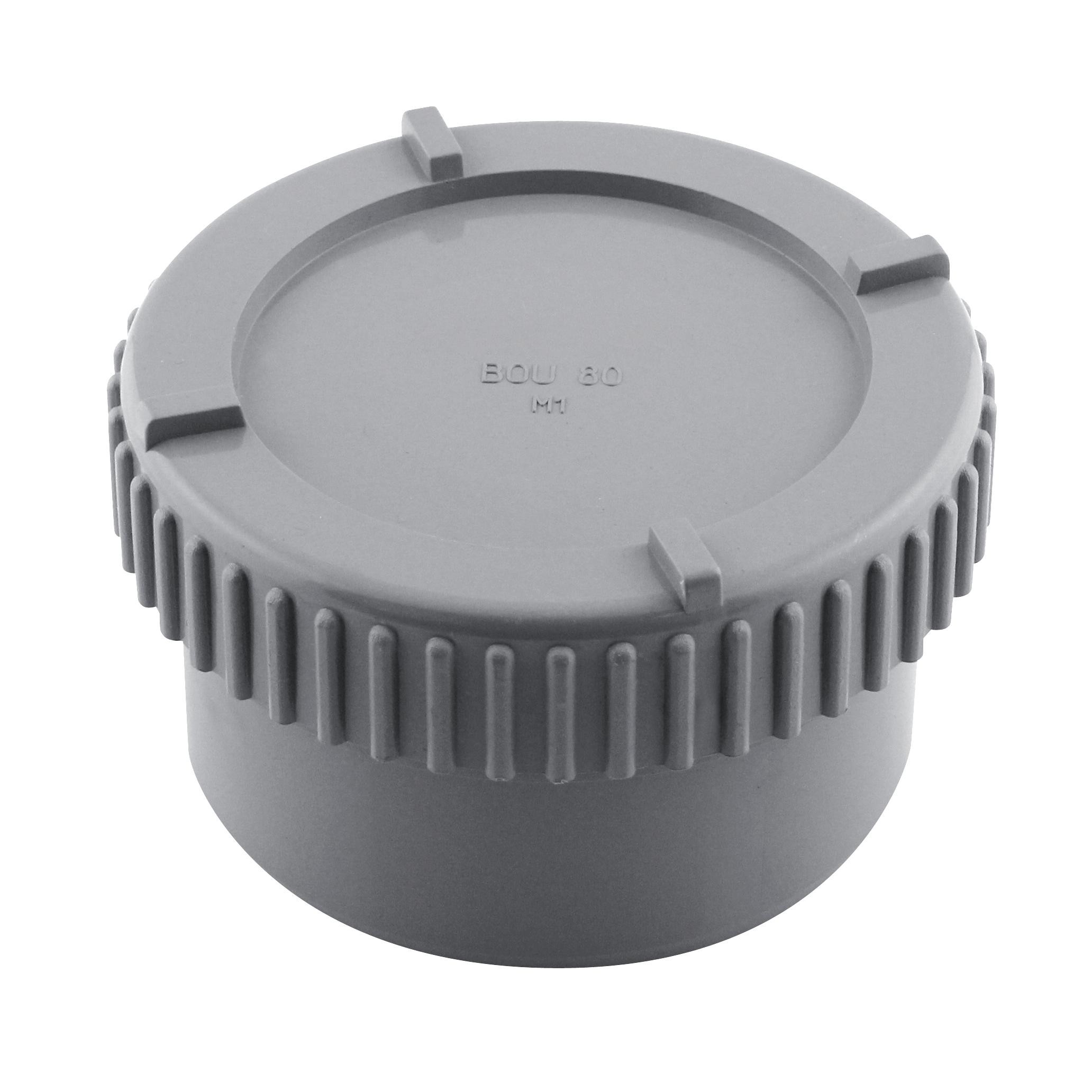 TAMPON DE VISITE D.80MM PVC