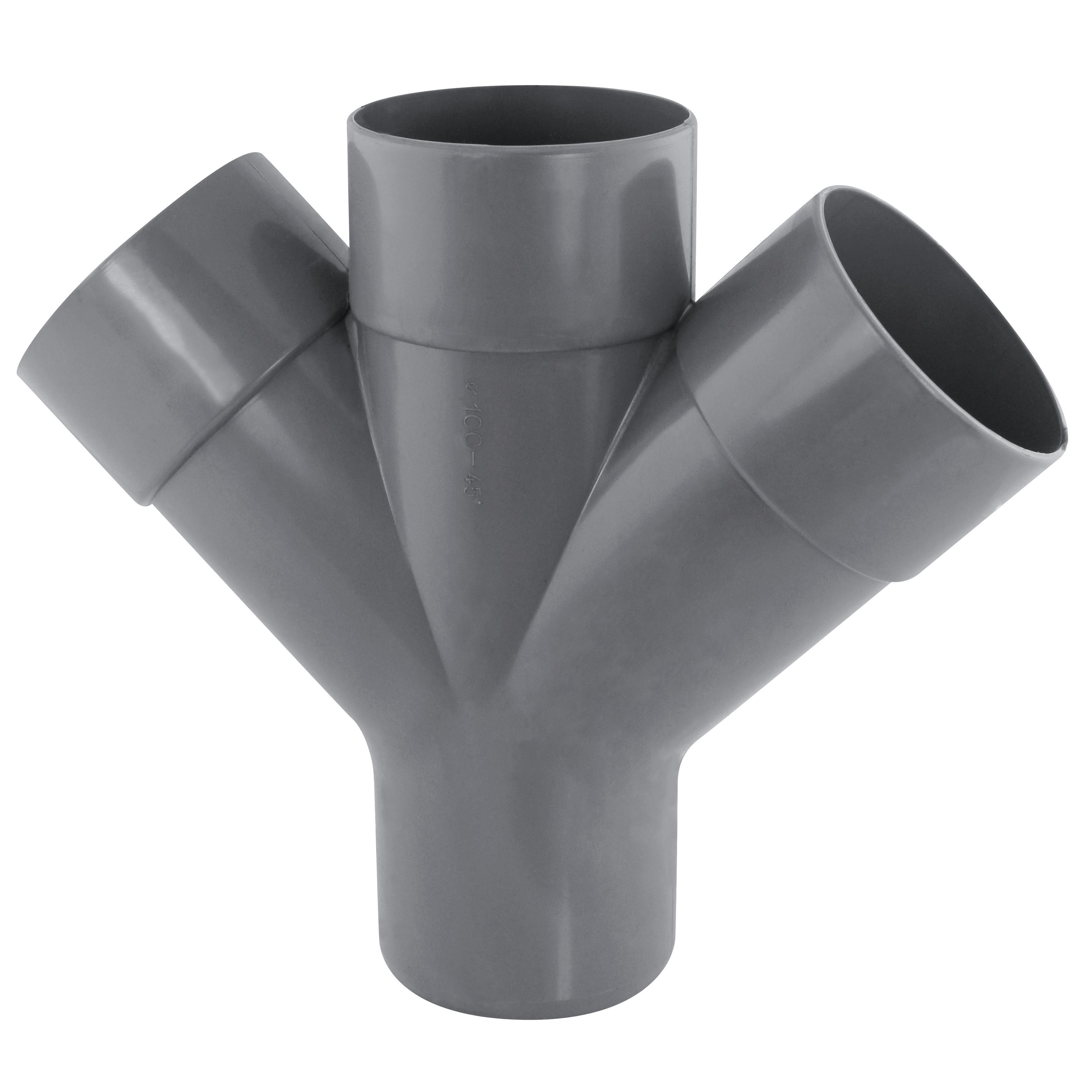 CULOTTE DOUBLE PARA 45° D.100 MxF PVC