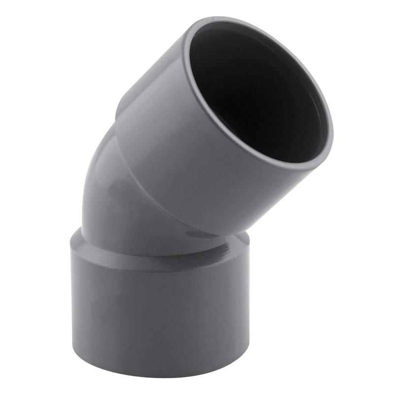 Coude PVC évacuation 45° femelle/femelle Ø32