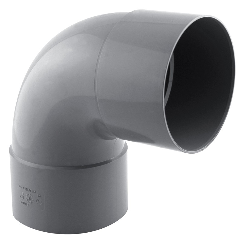 Coude PVC évacuation 87° femelle/femelle Ø100