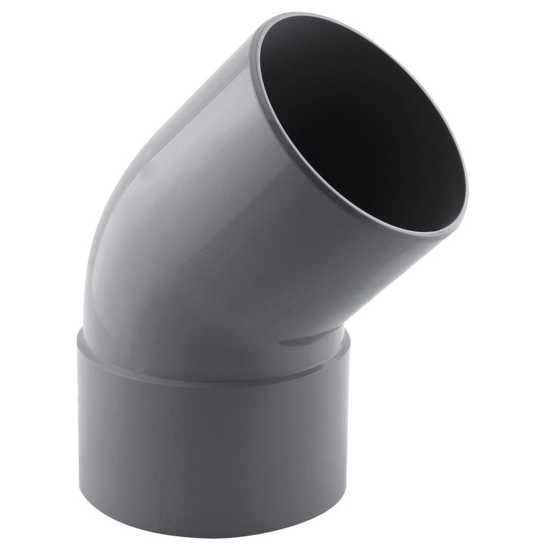Coude PVC évacuation 45° mâle/femelle Ø100