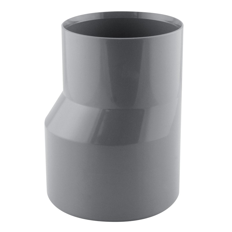 Réduction excentrée PVC évacuation mâle/femelle Ø100x80