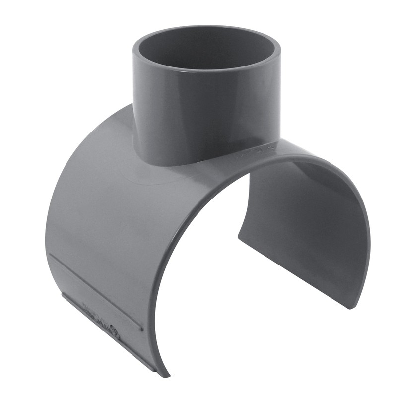 Selle de branchement PVC pour tube d'évacuation 90° mâle/femelle Ø100-110x50