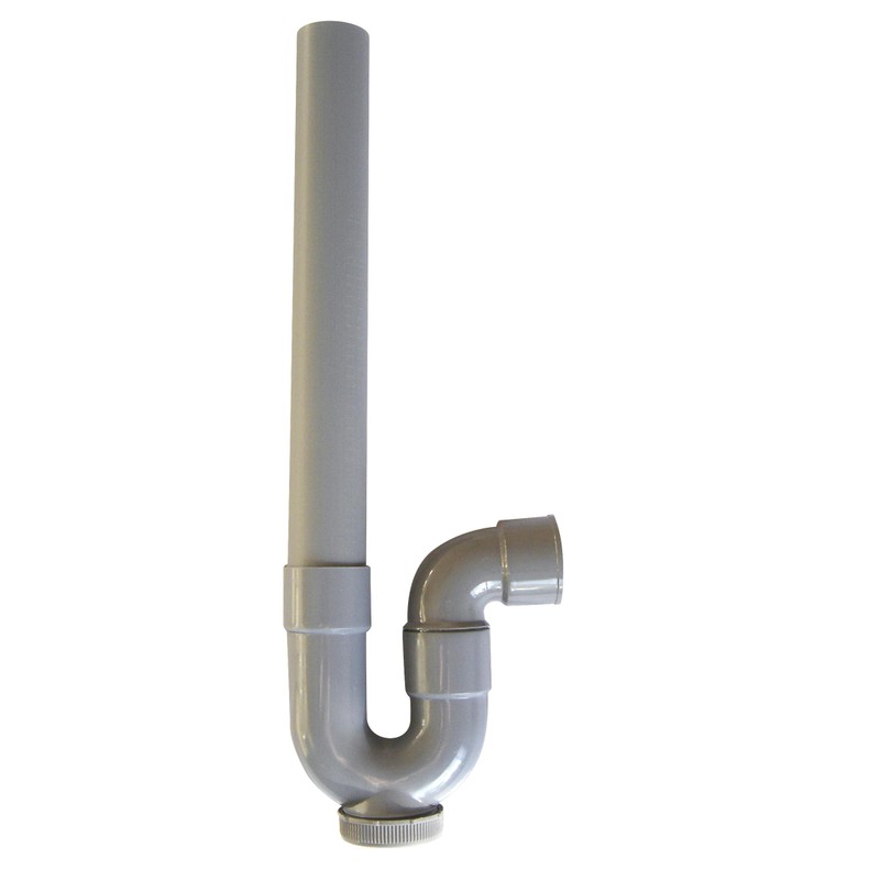 Siphon simple de machine à laver en PVC sortie horizontale Ø40